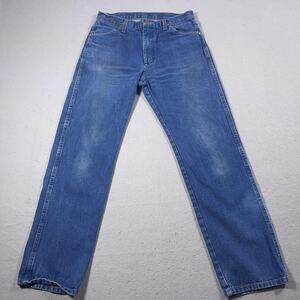 Wrangler‎ Jeans Mens 32x32 Blue Denim Straight Leg Classic Western Cowboy Style
